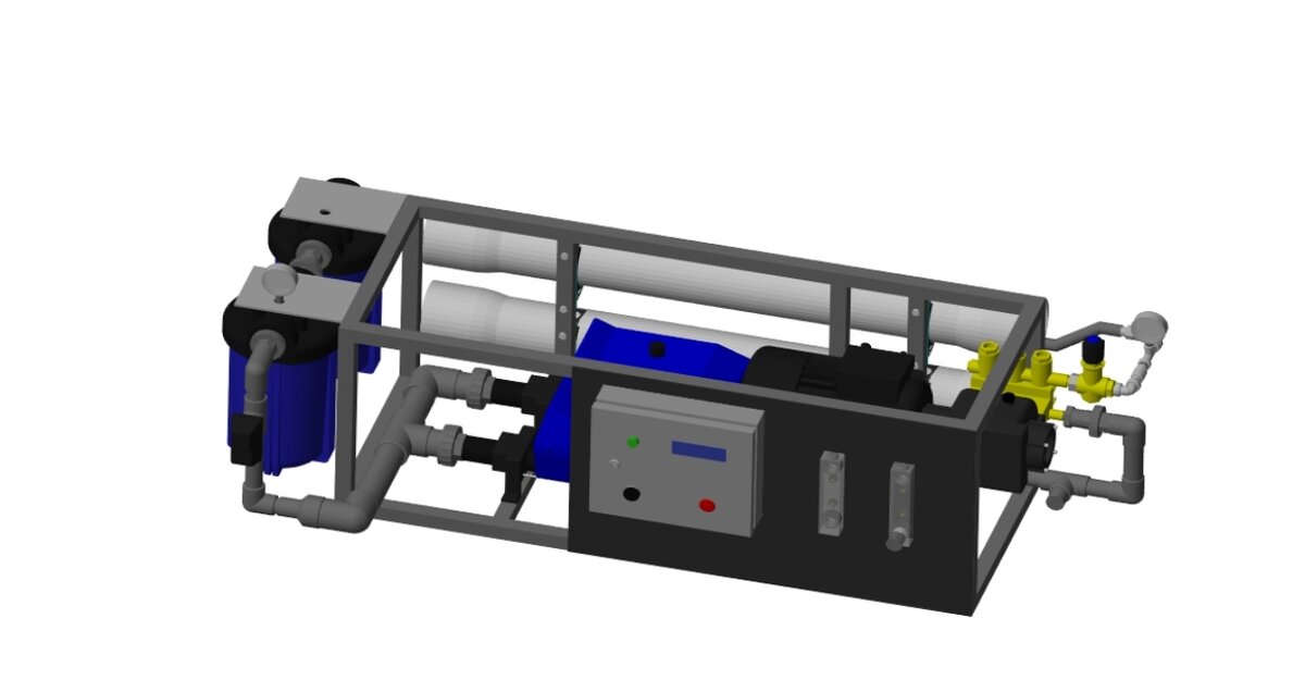 Опреснитель морской воды "Вагнер-500М" производительность 500 л/час. (Фото в 3D)