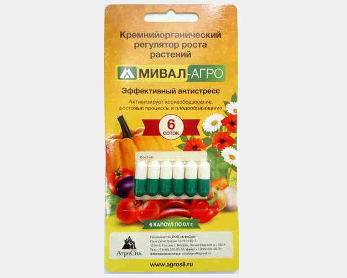 Стимулятор роста МИВАЛ АГРО, кремнийорганический препарат (фото автора) 