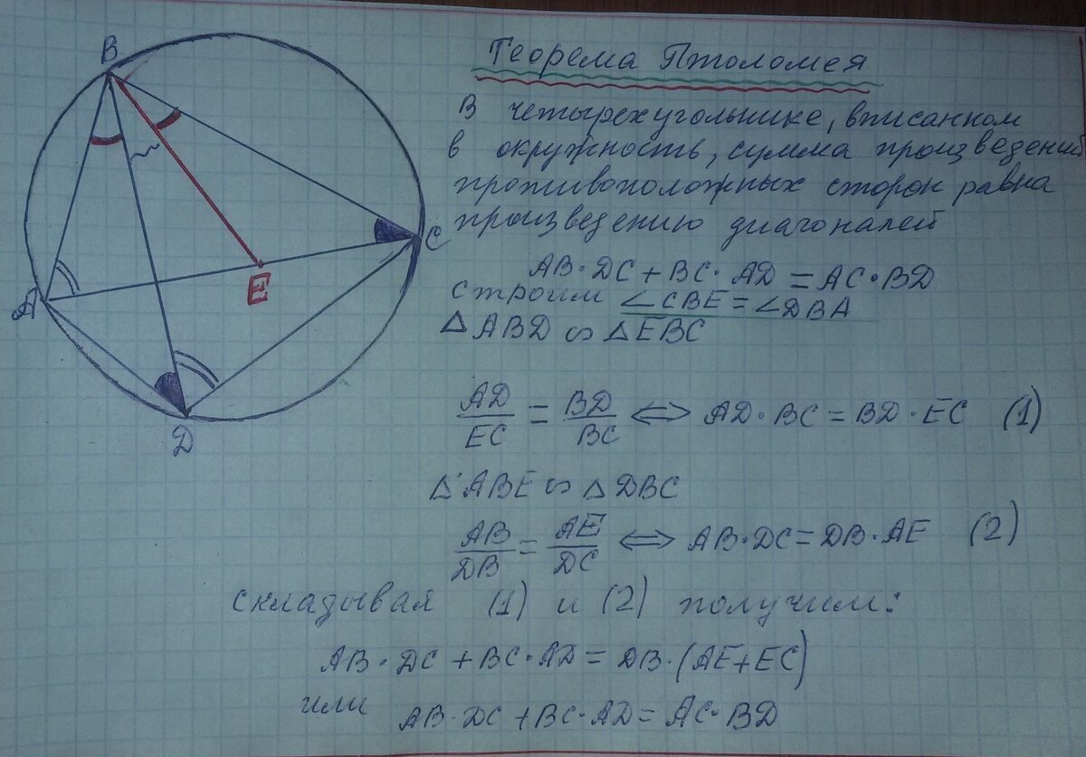 Доказательство теоремы, автор мне неизвестен. Отличный почерк!