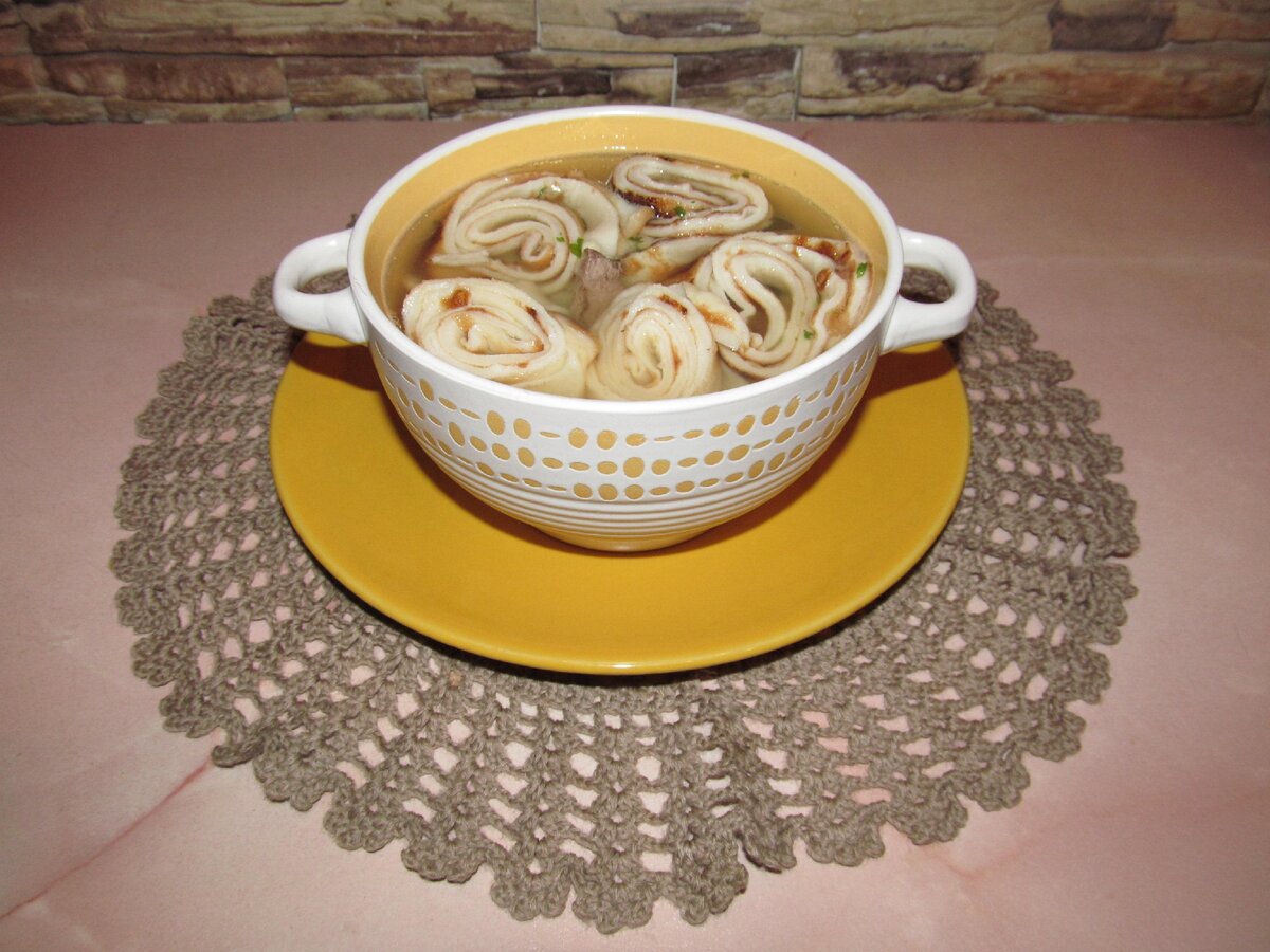 Суп с блинами