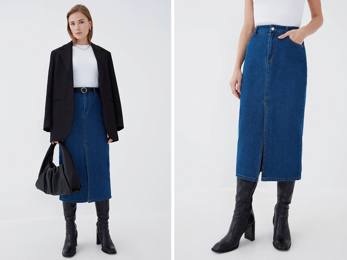 Джинсовая юбка-карандаш ZARINA, арт. 12219730