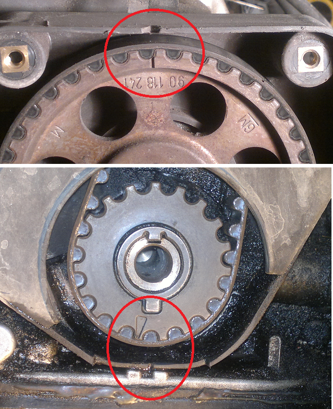 Не совпадает метка распредвала. Метка коленвала Опель 1.6. Метки ГРМ Опель 1.8. Метка распредвала Нексия 1.6.
