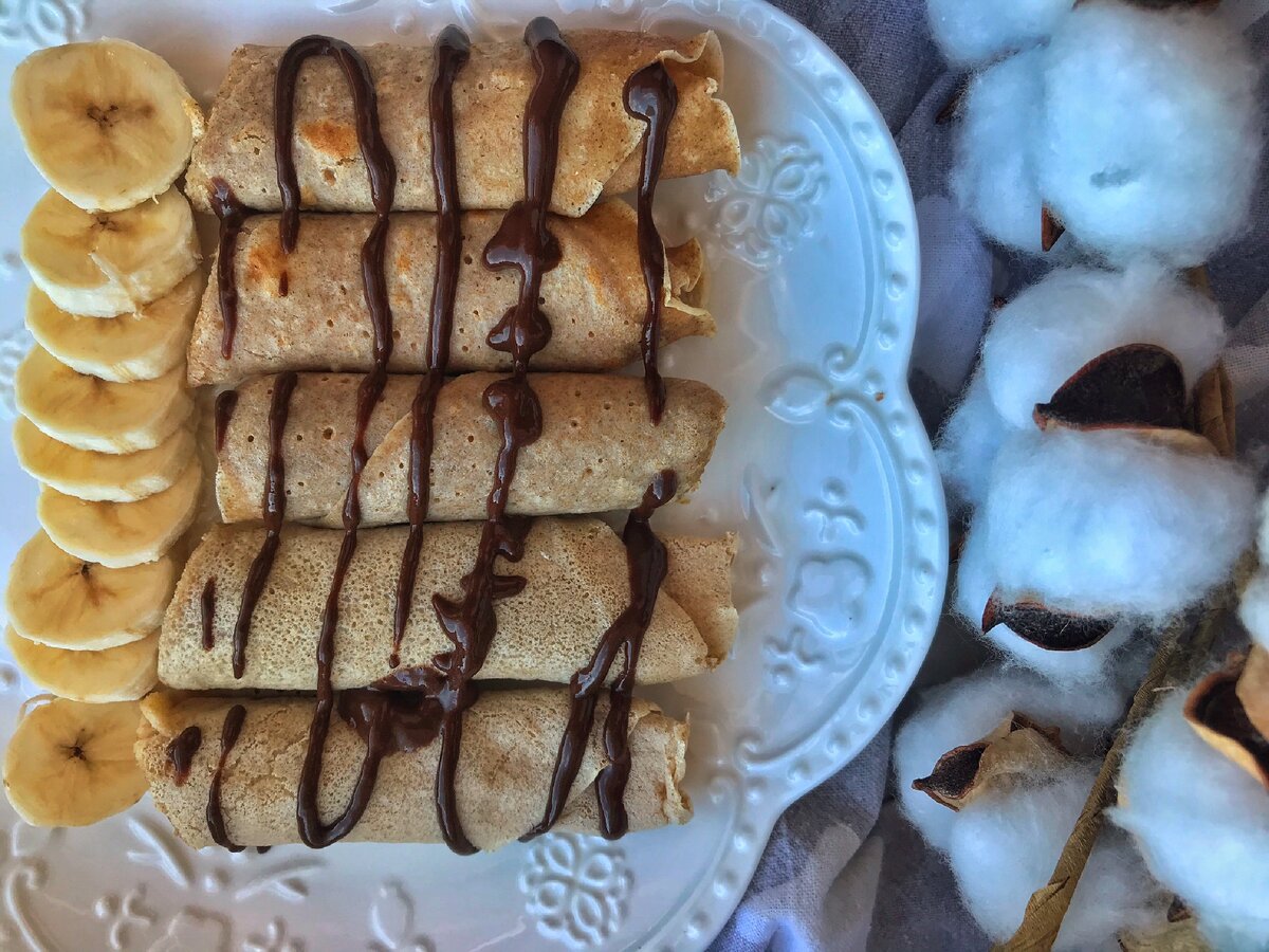 Заварные блины на кефире и цельнозерновой муке