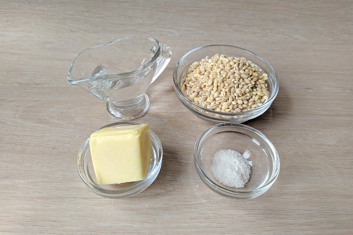 ингредиенты для приготовления перловой каши 