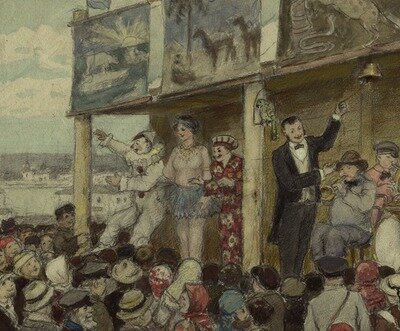Театр странствующих артистов. Смирнов Б.В. 1904 г. Library of Congress, Meeting of Frontiers