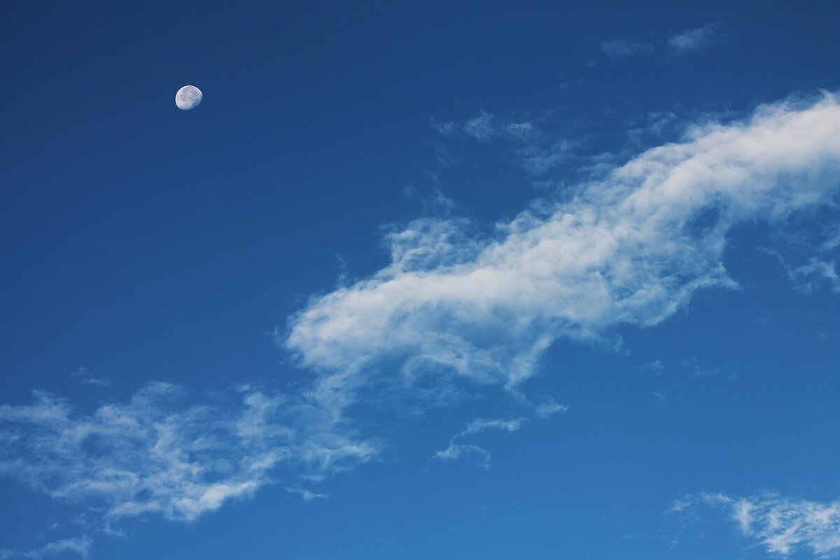 Луна на дневном небе