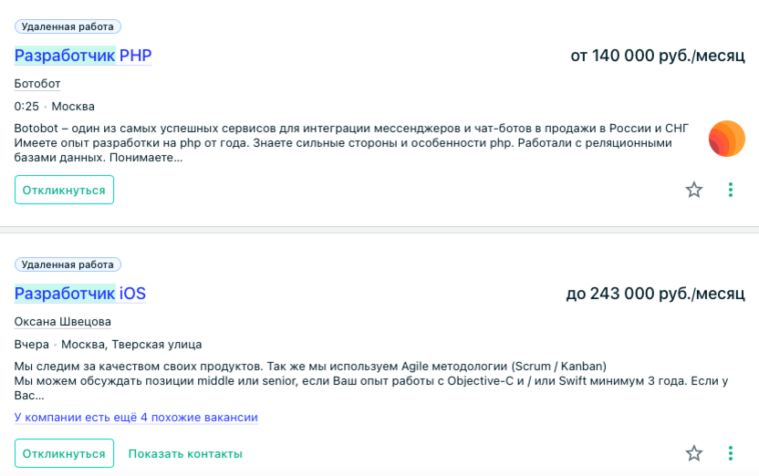 Зарплаты программистов