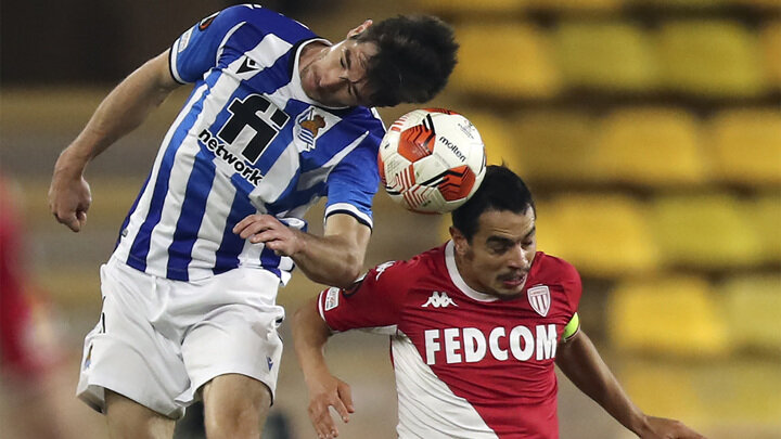 Кадр с матча Монако - Реал Сосьедад