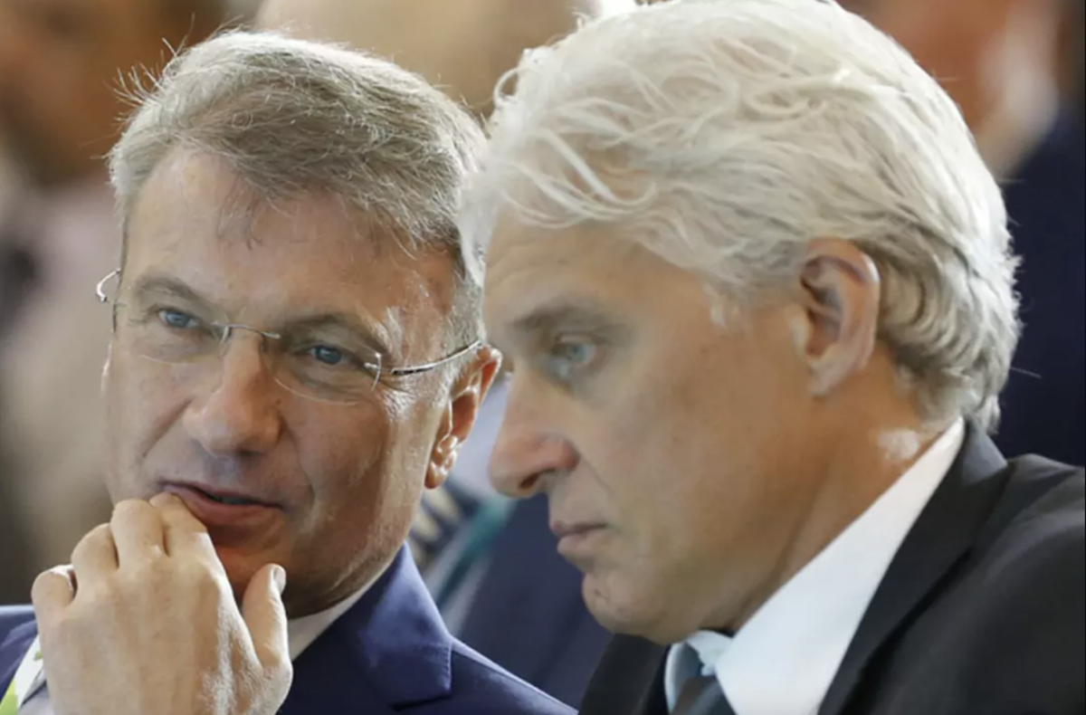 Герман Греф и Олег Тиньков