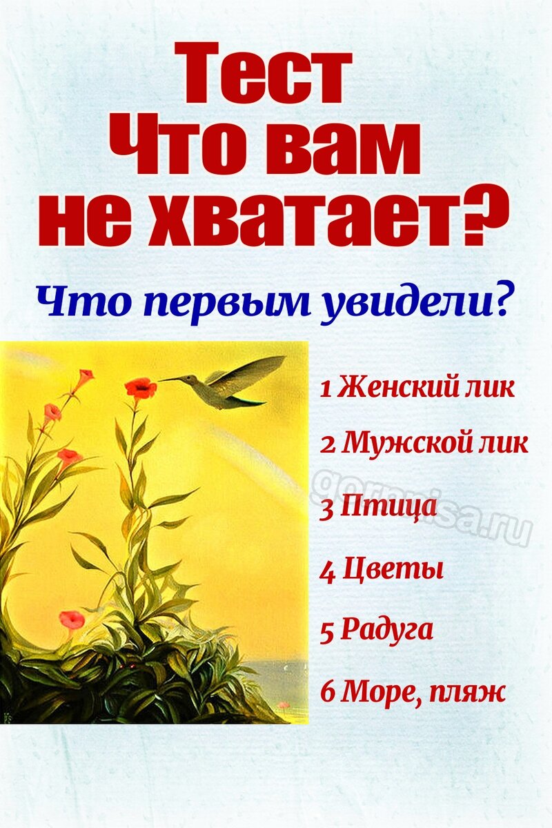    Тест — Что вам не хватает — Что первым увидели Pavlov A