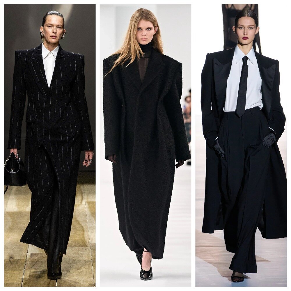 Тренд, которым стоит пополнить гардероб к осени в первую очередь: длинной чёрное пальто 