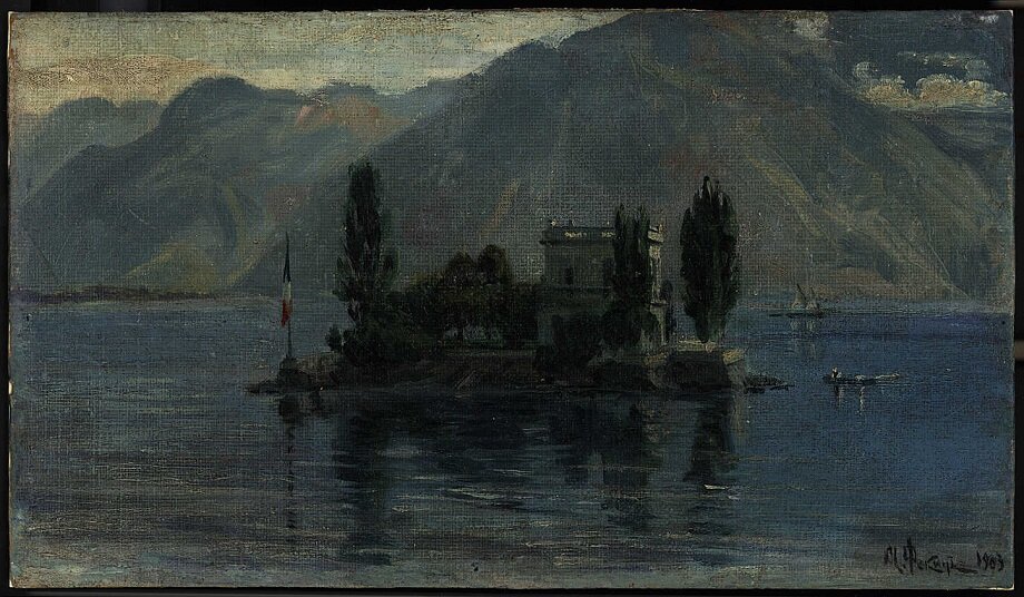 Михаил Фокин «Пейзаж» («Замок на озере»), 1903 г. © «Санкт-Петербургская государственная театральная библиотека»