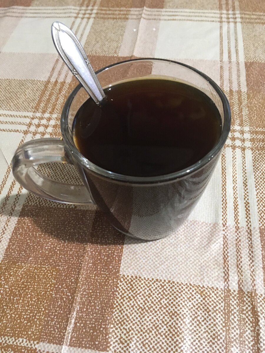 Завтрак кофе с сахаром😊