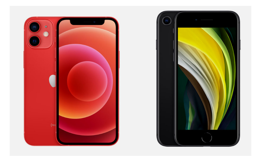 Смартфоны Apple iPhone 12 mini и SE 2020 