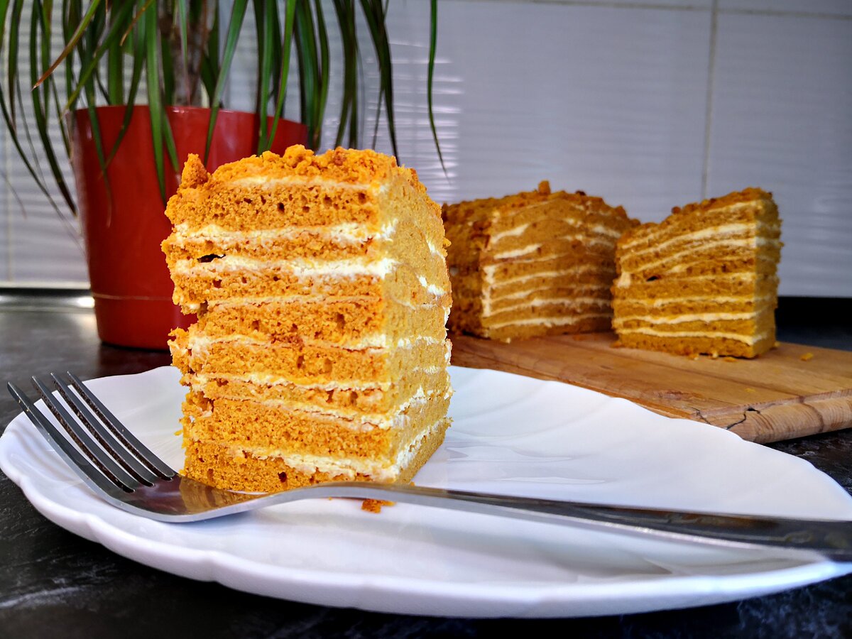 Медовый торт без раскатки