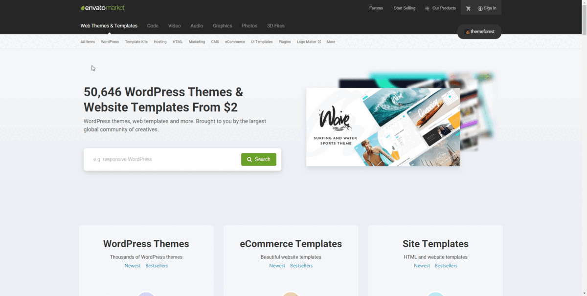 Как найти подходящий шаблон на themeforest