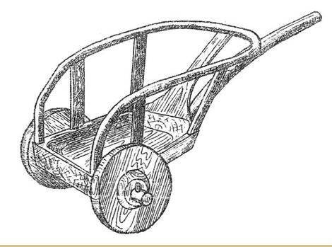 Современная реконструкция колесницы бронзового века, 3 тыс. лет до н.э.