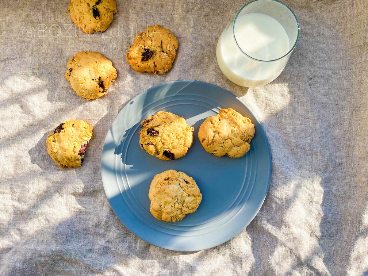 Овсяное печенье в лучах почти весеннего солнца