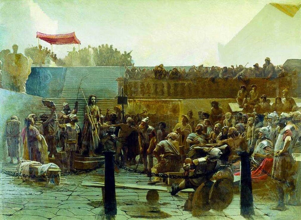 Иван Николаевич Крамской. Хохот (Радуйся, царю иудейский). 1870е. Государственный Русский музей 