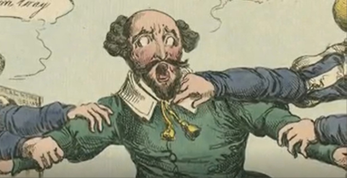 Фрагмент английской карикатуры XIX в. Просто для привлечения внимания.