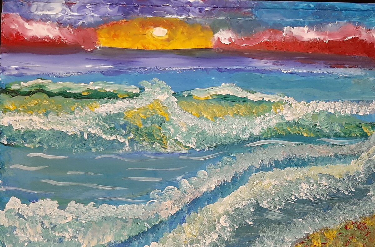 Моя картина гуашью и акрилом.