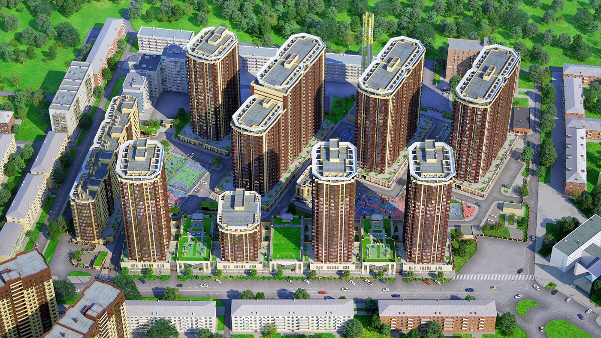 Общий вид ЖК «Сердце Ростова 2»