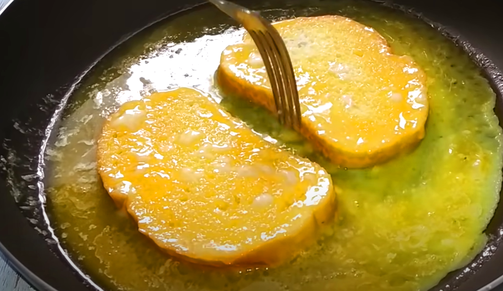 жарим ломтики батона