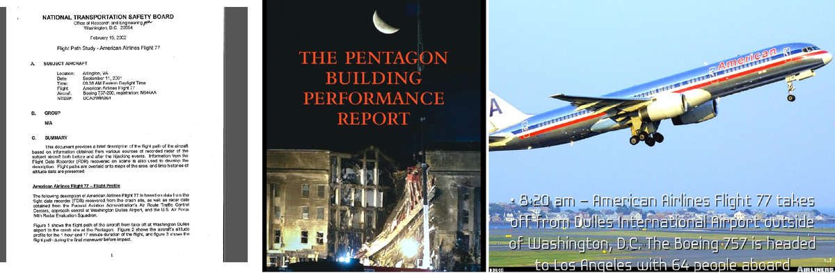 Официальные Отчёты, вид самолёта рейса 77.