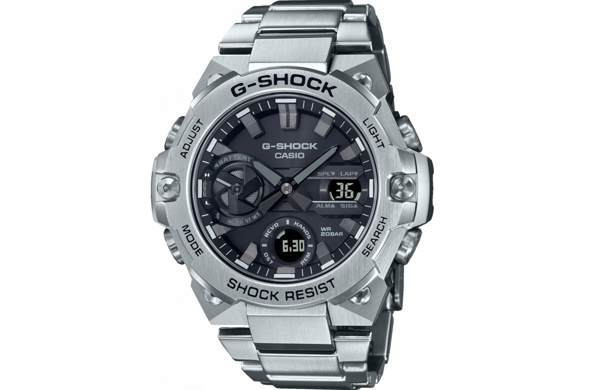 Часы выглядят серьёзно благодаря стальному корпусу и стальному браслету