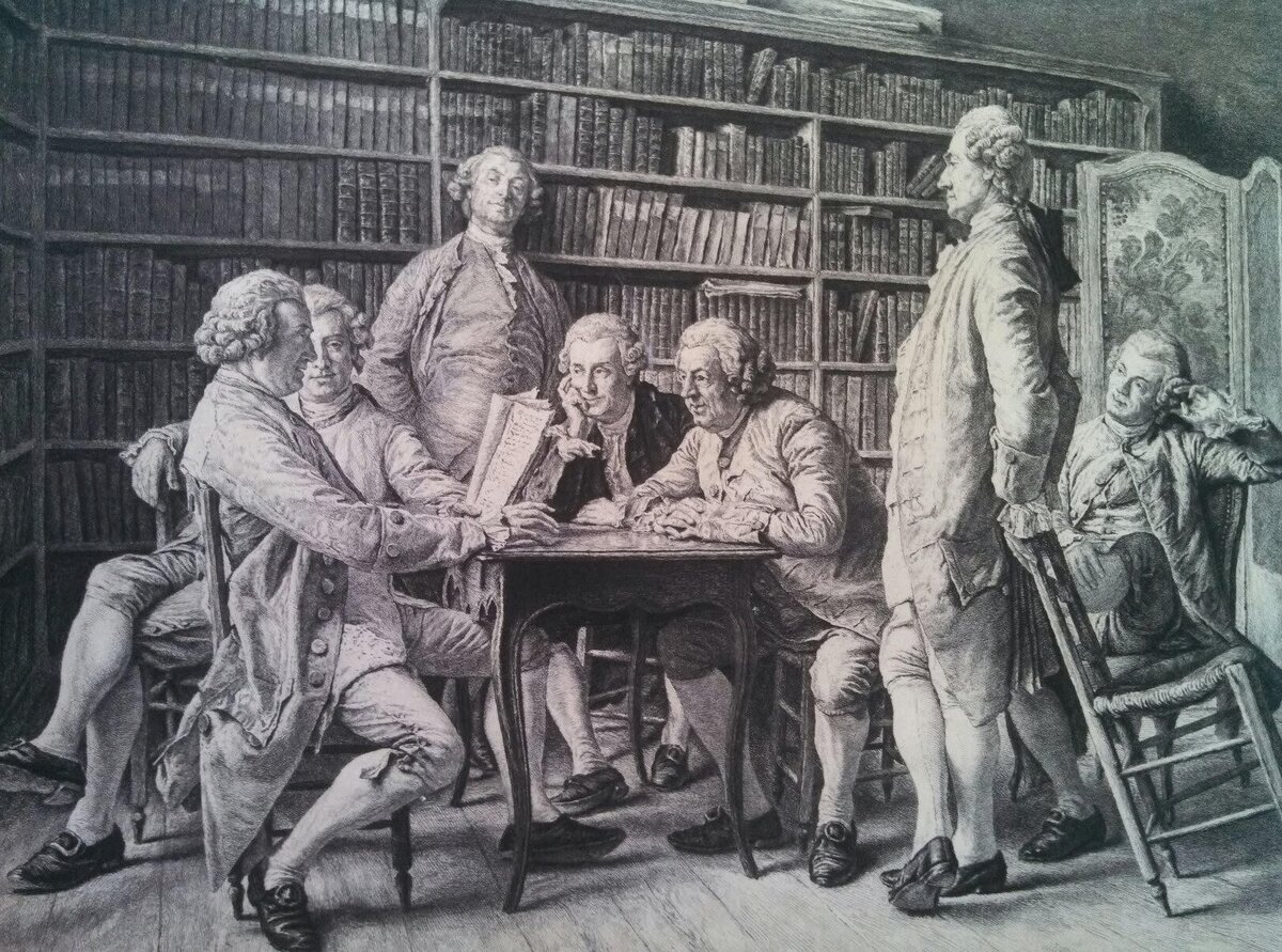 Знамениты французские просветители XVIII века - Дидро, Руссо, Вольтер, д'Аламбер и другие - "подготовили почву" для революционных потрясений. В своих трудах они рассуждали на темы религии, философии, политики, внося в умы ненавистное всем королям вольнодумие.