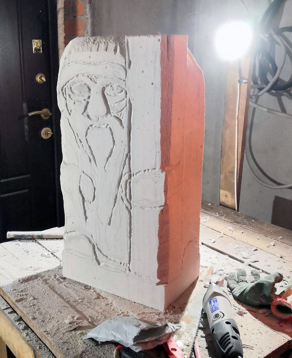 Заготовка из газобетона под светильник