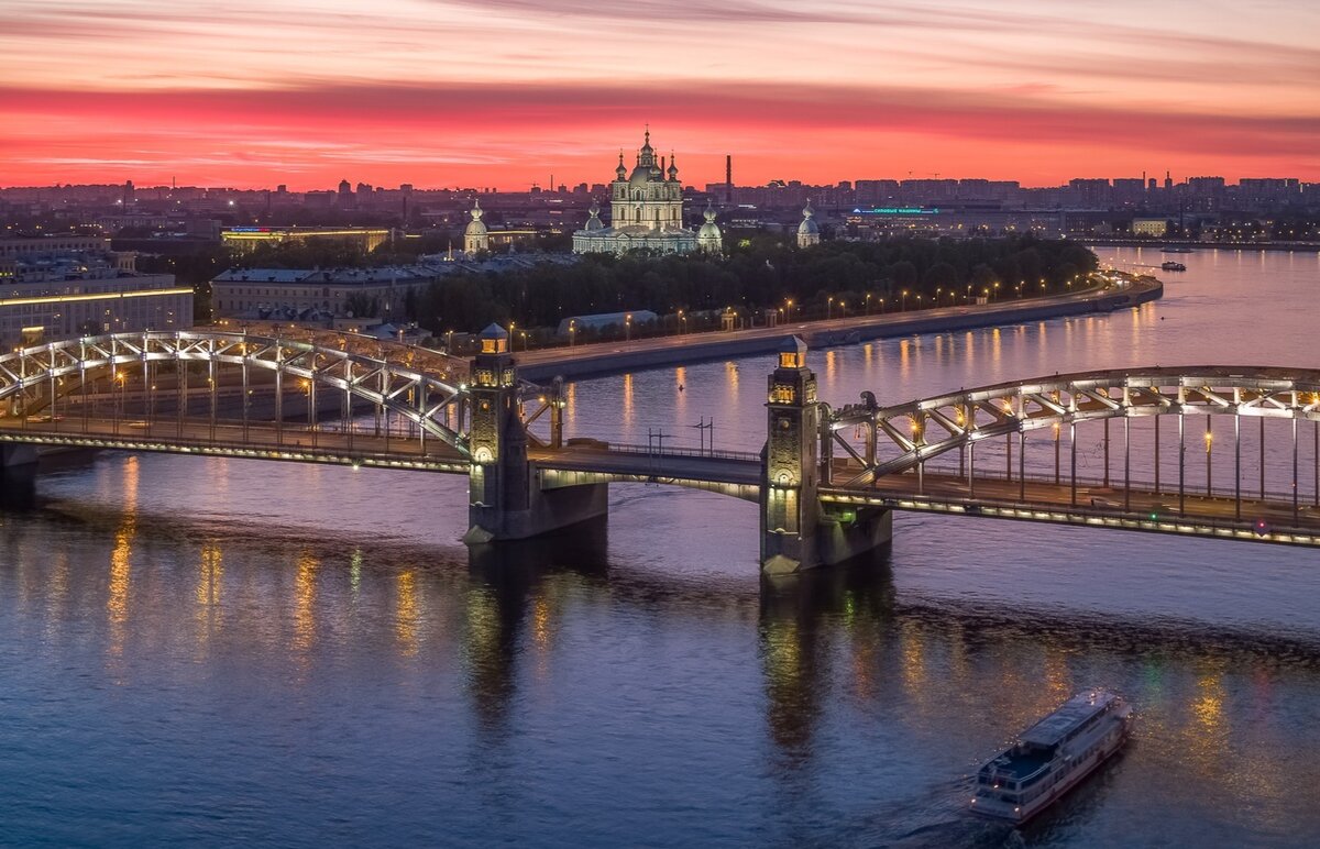 мосты через неву в санкт петербурге