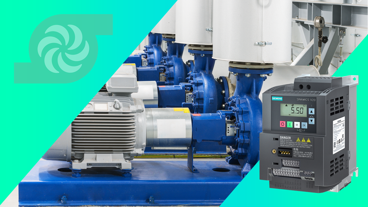 Частотный преобразователь Siemens Sinamics V20 подходит для многих производственных процессах, где требуется простое последовательное управление движением