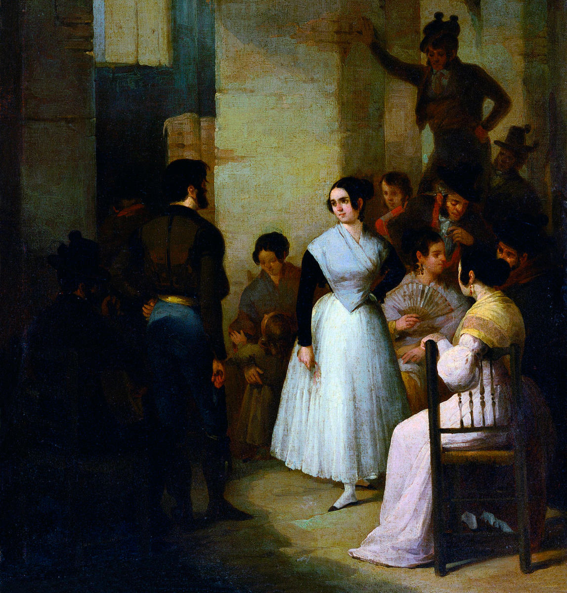 Деталь картины "Танцы", Хоакин Домингес Беккер, 1838. (сс) Wikimedia Commons