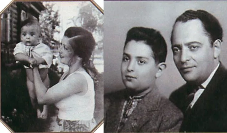 Михаил Шуфутинский в детстве с родителями 
