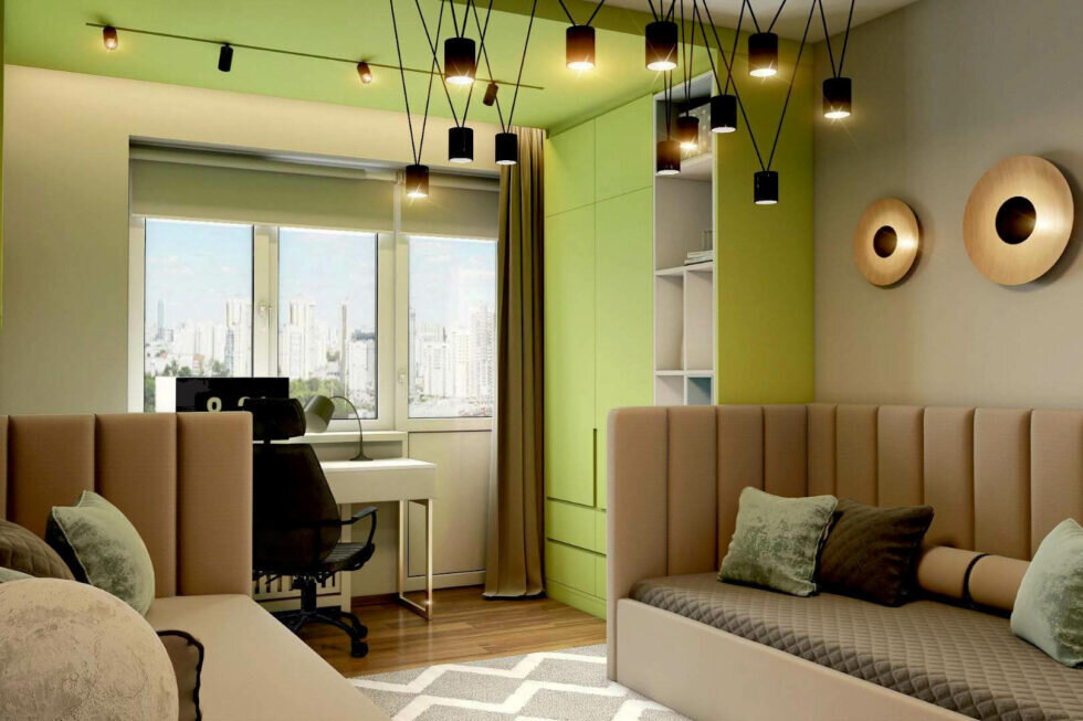 Системы хранения насыщенного зеленого оттенка
