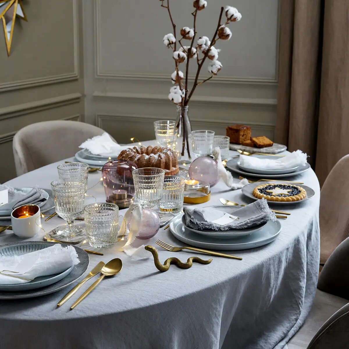 Скатерть из стиранного льна, Yastigi 