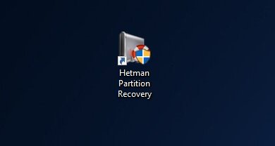 Ярлык программы Hetman Partition Recovery на рабочем столе ОС Windows 10