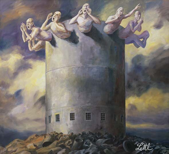 Вольфганг Леттль (Wolfgang Lettl). Эксперты. 1990. 165x180 cm. Мне, почему-то особенно импонирует данная работа – М.Л.