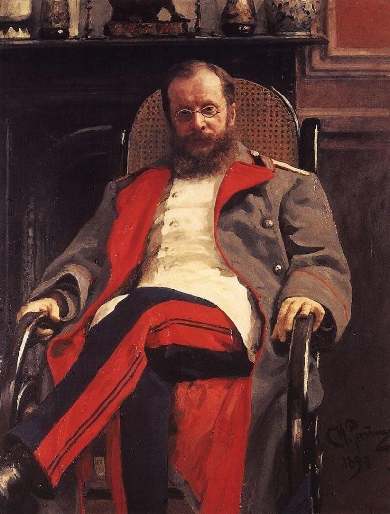 И.Репин. Портрет Цезаря Кюи.  1890 г.