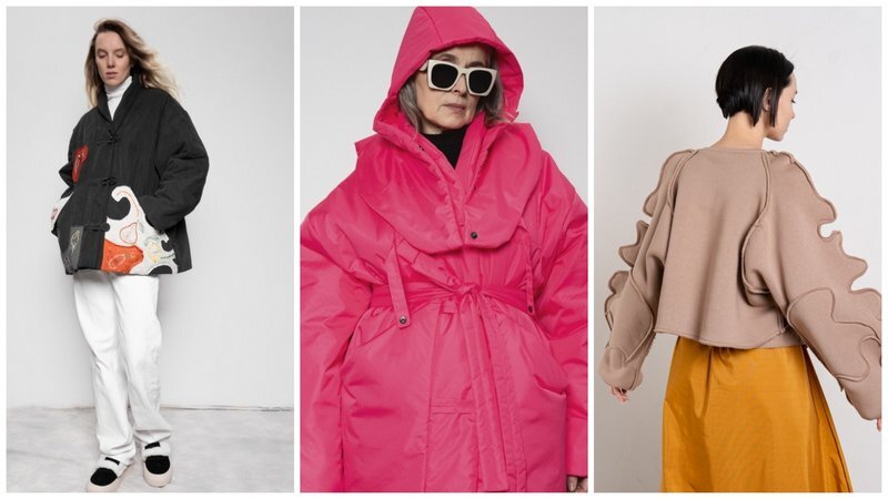 Фуфайка с вышивкой — 64 900 руб. / капор — 9 900 руб. / свитшот — 8 300 руб. 
Фото: vk.com/nastino_dress