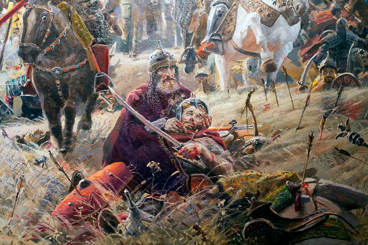 Кто не смог взять себе раненого коня. Куликовская битва Рыженко.