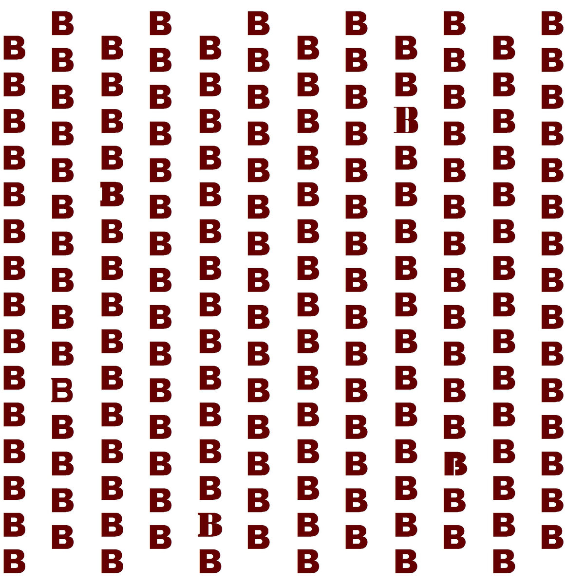 Найдите 5 букв с другим шрифтом