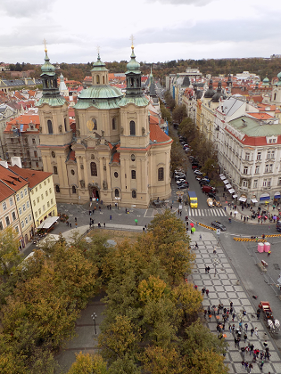 Костел св. Микулаша - вид с башни Староместской ратуши (фото из личного архива)