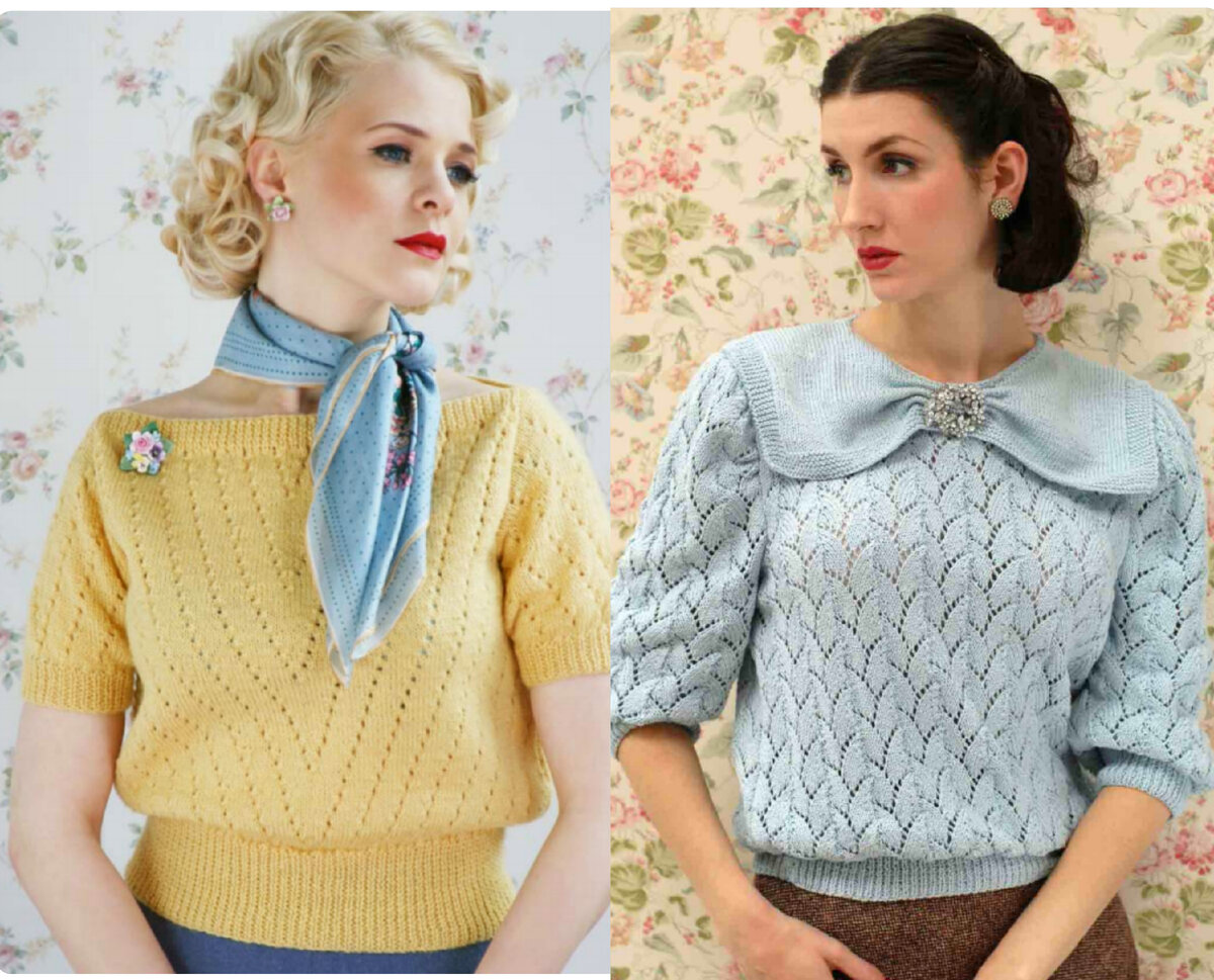 Вязание из 1930х-40х годов. Рукодельницы повторили винтажные модели