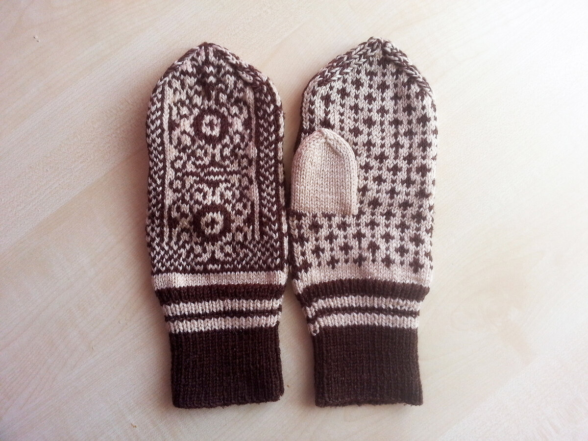 Вязаные рукавички
