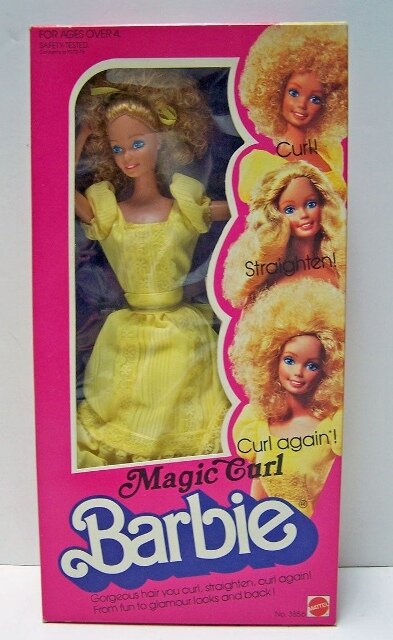 Magic curl barbie sale