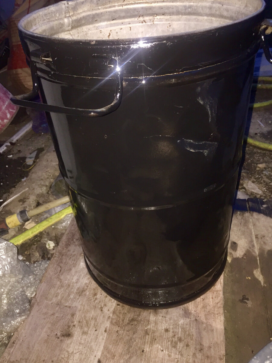 Бочка после покраски
