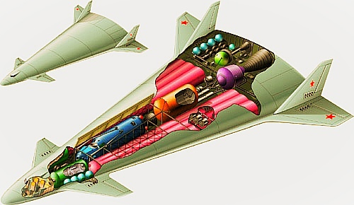 Концепт самолёта с ядерным реактором