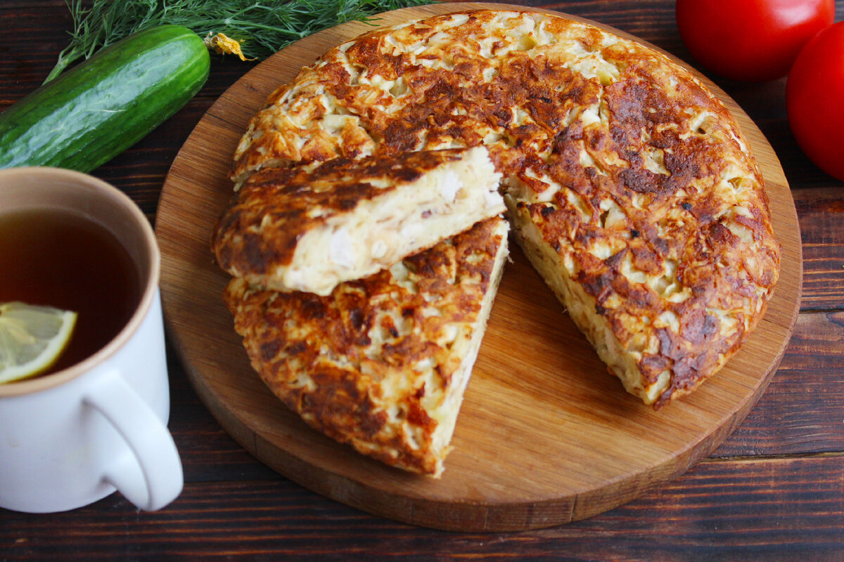 Ленивый пирог из багета